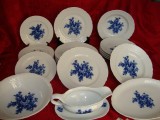 SET / SERVICIU MASA CU MODEL IN RELIEF DIN PORTELAN SCHUMANN BAVARIA ECHT COBALT