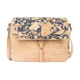 Geanta dama din pluta naturala cu capac decorat