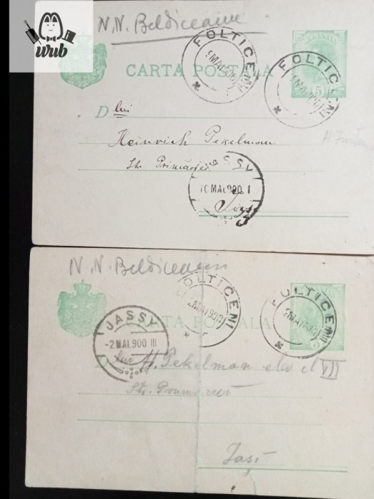 Doua scrisori scrise si semnate N N Beldiceanu si adresate lui Enric Furtuna