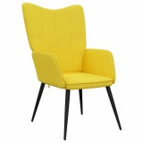 vidaXL Scaun de relaxare, galben muștar, 62x68,5x96 cm material textil