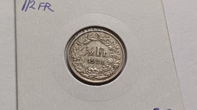 Elvetia- 1/2 franc 1921 Ag foto