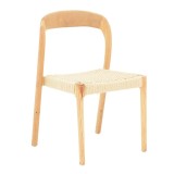 Cumpara ieftin Scaun Tavrine din lemn de cauciuc si iuta culoare naturala 47x59x78 cm