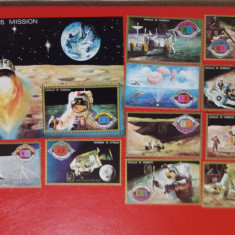 UMM AL QIWAIN, SPACE - COLIȚĂ + SERIE COMPLETĂ MNH