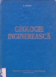 Geologie Inginereasca, I. Preda, 1965, 281 pagini, Coperta Cartonata, Stiinte Tehnice - Anticariat