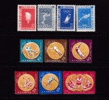 Cumpara ieftin ✅RO 1961 LP 528 &quot;Madalii Melbourne/Roma &quot; ,serie dantelata 10 valori ,MNH
