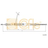 Cablu frana mana Ford Transit (Fd) Cofle 115575, parte montare : stanga, spate
