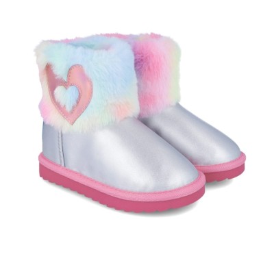 Cizmulite pentru fetite inimioara, agatha ruiz de la prada, argintiu (marime: 29 (18,2-18,7 cm)) foto