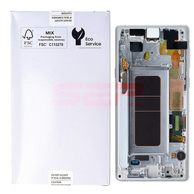 LCD+Touchscreen cu Rama Samsung Galaxy Note9 / Note 9 / N960 WHITE original foto