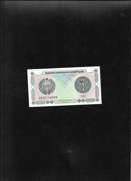 Uzbekistan 1 sum 1994 seria0174669 unc
