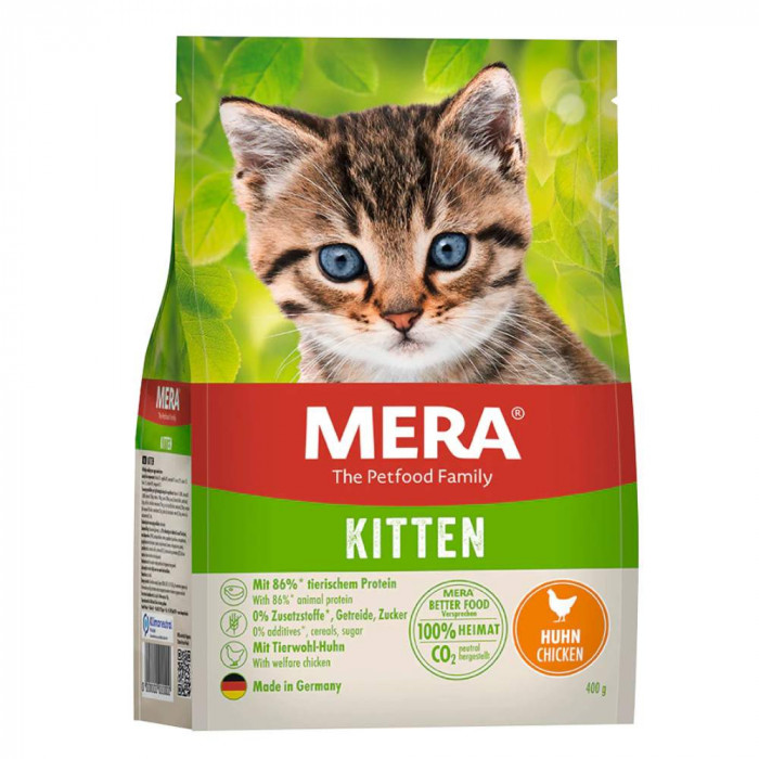 Hrana Uscata pentru Pisici Mera Kitten cu Pui, 400 g