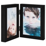 Rama foto dubla, colaj, negru, 2x (13x18 cm)