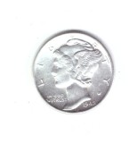 Moneda SUA 1 dime 1942 S 10 centi, stare foarte buna, curata