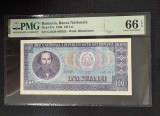 Bancnote Romania - 2 x 100 lei 1966 consecutive, PMG 66 EPQ