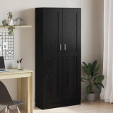 VidaXL Dulap pentru cărți Stejar negru 82.5 x 30.5 x 185 cm
