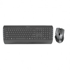 Kit tastatura si mouse Trust Tecla2 Wireless Black foto