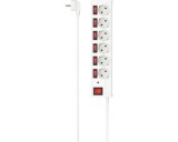 Prelungitor Electric Hama 6 Prize Intrerupator Individual 1, 4m 3680w Alb, Cu Protectie La Supratensiune