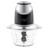Tocator chopper cu bol sticla Adler, 550 W, 1.2 l, 4 viteze