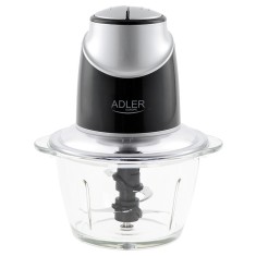 Tocator chopper cu bol sticla Adler, 550 W, 1.2 l, 4 viteze