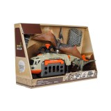 Set Figurine, Elicoper pentru transport Dinozauri, Lumina si sunet, 2 dinozauri inclusi, ATU-081091, Oem