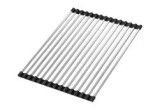 Suport uscare vase, pentru chiuvetă, inox, negru/argintiu, 45x30 cm