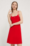 Cumpara ieftin Tommy Jeans rochie culoarea roșu, mini, evazați DW0DW17988