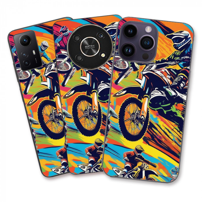 Husa Samsung Galaxy A40 Silicon Gel Tpu Model Motocross Pop Art