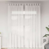Perdele Voile cu Bucle 2 buc Alb 140x260 cm