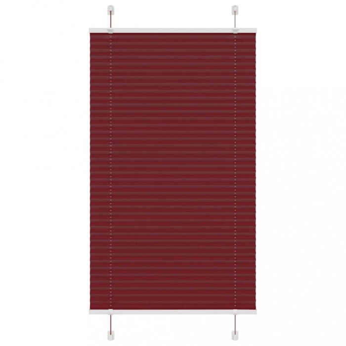 Jaluzea plisată Bordeaux Roșu 80x150 cm Lățime țesătură 79,4 cm