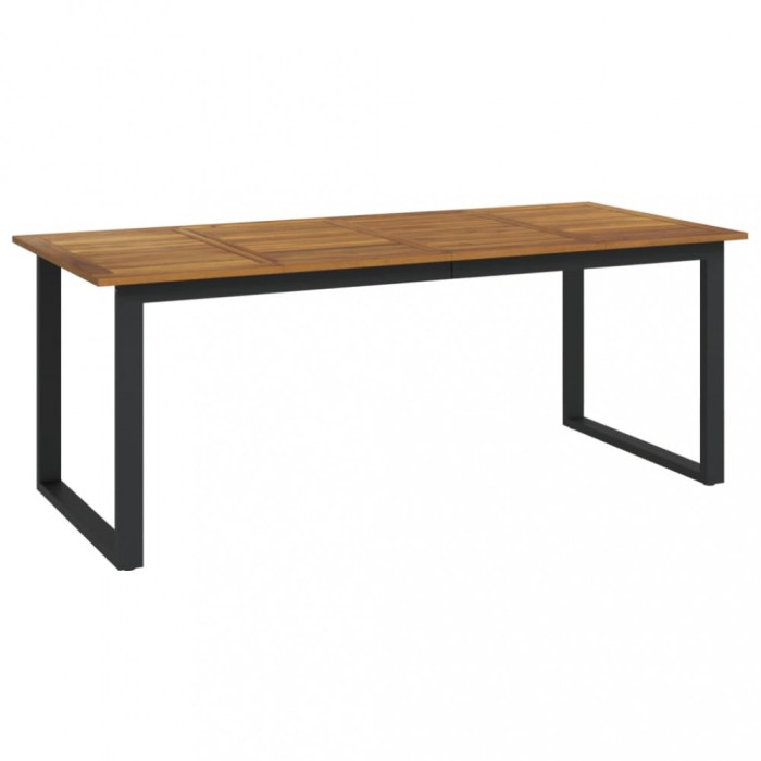 Masa gradina picioare forma de U 200x90x75 cm lemn masiv acacia