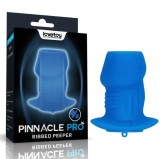 Dop Anal Pinnacle Pro Ribbed Peeper cu Dop, Silicon, Albastru, 10.7 cm