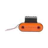 Lampa gabarit laterala ovala LED NEON galbena 12V-24V cu suport