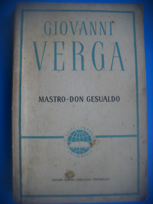 HOPCT GIOVANNI VERGA / MASTRO DON GESUALDO-1964-367 PAG foto
