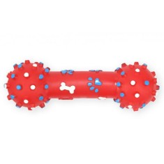 Haltera din vinil cu scar?aitoare pentru caini - ro?ie, 26cm foto