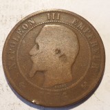 Franta 10 centimes 1856 B Napoleon III, Europa