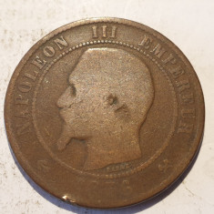 Franta 10 centimes 1856 B Napoleon III