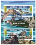 Timbre Guinea-Bissau 2015, Păsări de Pradă, Coliță + Bloc, Set Complet, Straine Dupa 1950