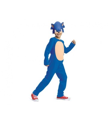 Costum carnaval Ariciul Sonic pentru copii, albastru, marime XS (3-4 ani) foto