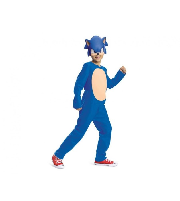 Costum carnaval Ariciul Sonic pentru copii, albastru, marime XS (3-4 ani)
