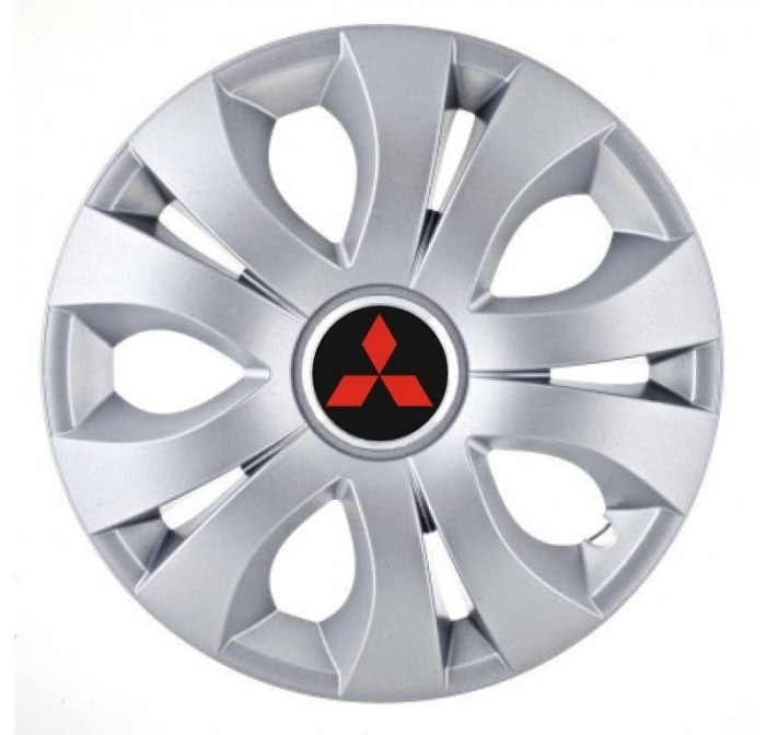 Set 4 Capace Roti Autohelix MSA&reg; potrivite jantelor de 14 inch, Compatibil Cu Mitsubishi, model Top Gray