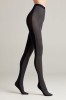 Ciorap dens cu model din 2 culori și Efect 3D, Fantasy Duet - Grigio-Nero, 2-S Standard, Conte Elegant