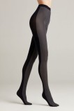 Ciorap dens cu model din 2 culori și Efect 3D, Fantasy Duet - Grigio-Nero, 2-S Standard
