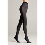 Ciorap dens cu model din 2 culori și Efect 3D, Fantasy Duet - Grigio-Nero, 4-L Standard