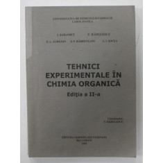 TEHNICI EXPERIMENTALE IN CHIMIA ORGANICA de I. SARAMET ...L.I. SOCEA , 2005