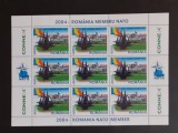 2004 - Romania membra NATO - bloc dantelat - LP1633a