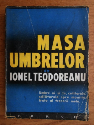 Ionel Teodoreanu - Masa umbrelor (1947) foto