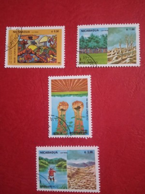 NICARAGUA, UNESCO - SERIE COMPLETĂ ȘTAMPILATĂ foto
