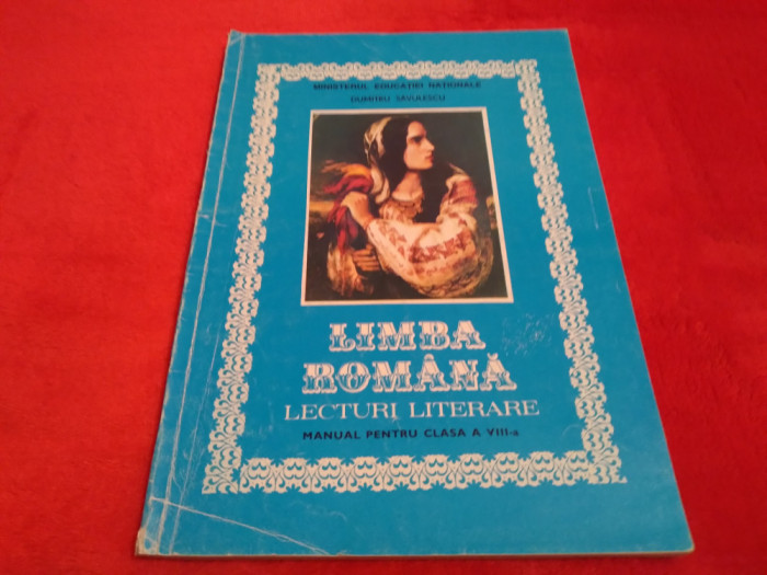 MANUAL LIMBA ROMANA CLASA VIII DUMITRU SAVULESCU EDITURA DIDACTICA 1998