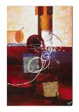 Cumpara ieftin Tablou pictat manual abstract, Fantezie 4, 90x60cm ulei pe panza in releief efect 3D, gata de agatat pe perete