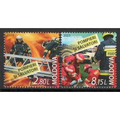 Moldova 2023 Mi 1238/39 MNH - Pompieri si salvatori