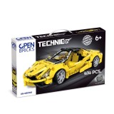 Cumpara ieftin Jucarie tip lego tehnic de constructie masina sport galbena 414 piese, Open Brick Source